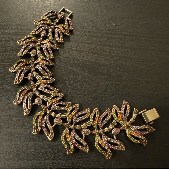 Fairycore Art Nouveau Jewelled Dragonfly Artistry Bracelet (Art Deco, Exquisite) - Picture 1 of 10